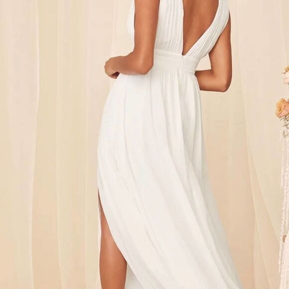 LULUS HEAVENLY HUES WHITE DRESS SIZE S - Picture 2 of 11